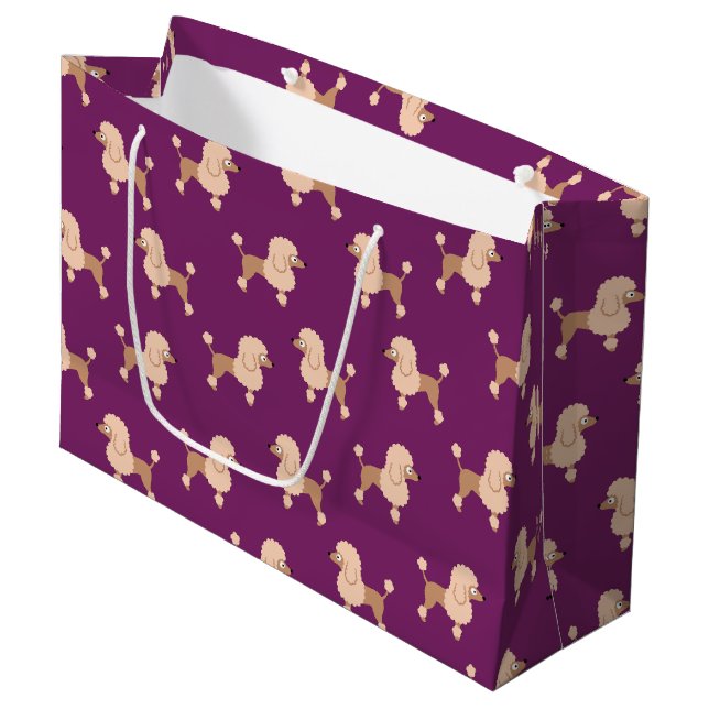 Poodle grand sac cadeau (Devant Angle)