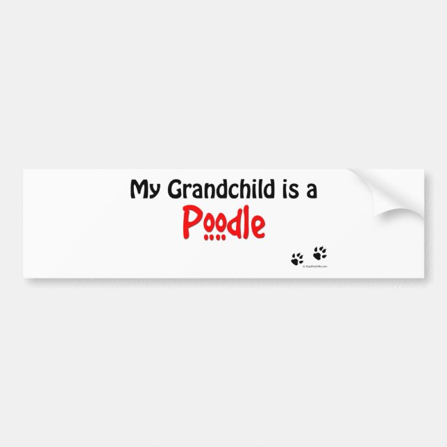 Poodle Grandchild Bumper Sticker (Front)