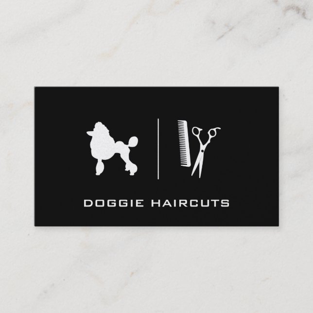 Poodle | Grooming (executive) Business Card (Front)