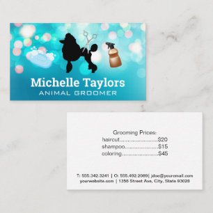 Poodle   Grooming Tools Business Card