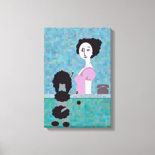 Poodle hair canvas print