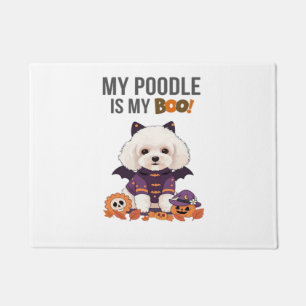 Poodle Halloween Costume  My Poodle is My Boo Dog  Doormat