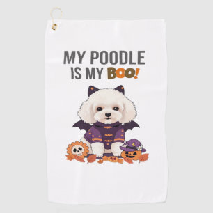 Poodle Halloween Costume My Poodle is My Boo Dog Golf Towel