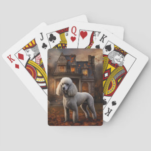Poodle Halloween Scary Playing Cards