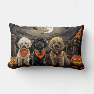 Poodle Halloween Spooky Lumbar Pillow