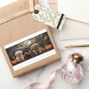 Poodle Halloween Spooky Sticker