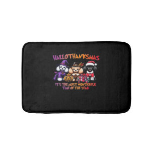 Poodle Halloween Thanksgiving Christmas Classic T- Bath Mat