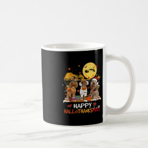 Poodle Happy Hallothanksmas Halloween Thanksgiving Coffee Mug