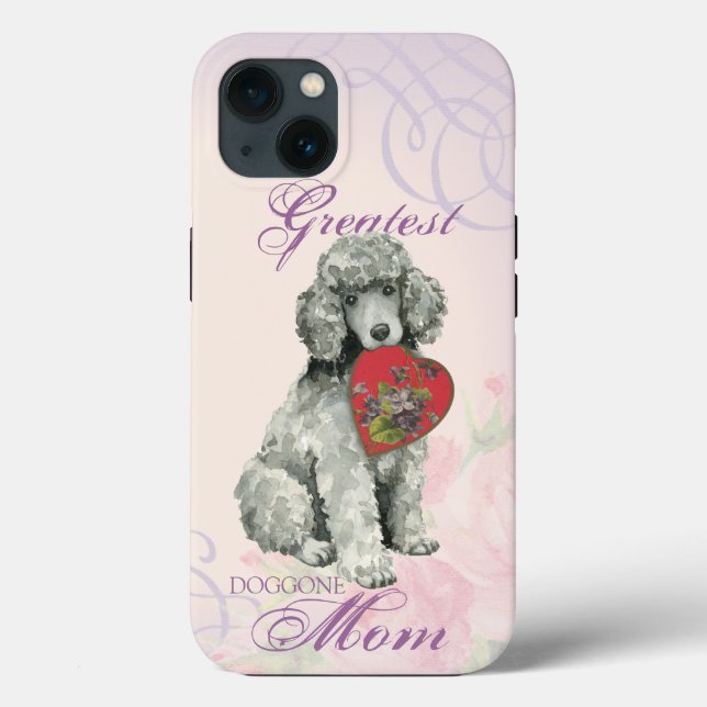 Poodle Heart Mom Case-Mate iPhone Case (Back)