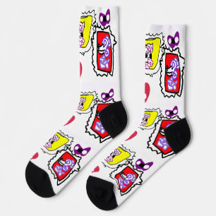 Poodle heart  socks