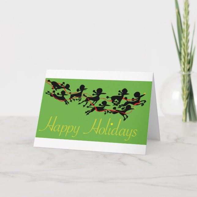Poodle holiday card (Front)