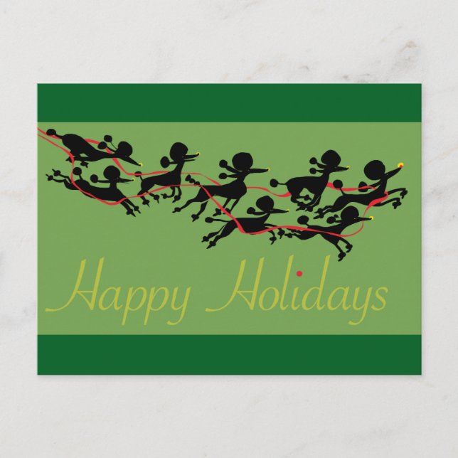 Poodle Holiday card (Front)
