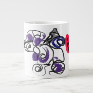 Poodle hot  large coffee mug