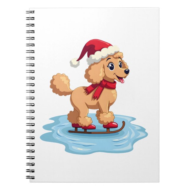 Poodle Ice Skater Notebook (Front)