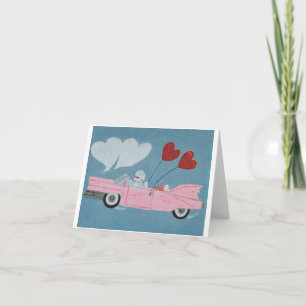 Poodle in Pink Convertible Invitation