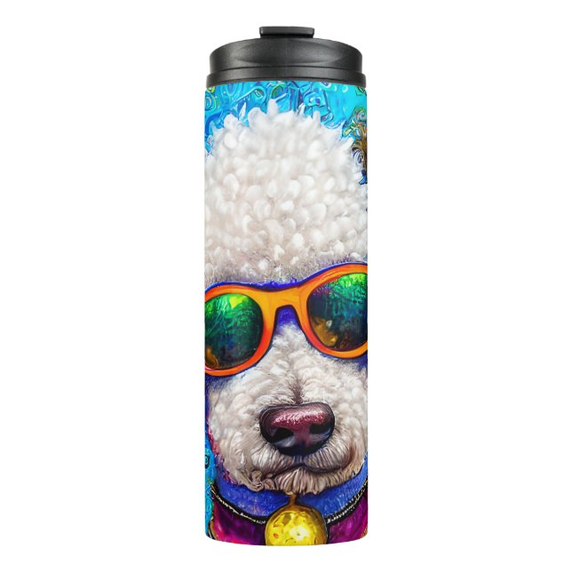 Poodle in Style Thermal Tumbler (Front)