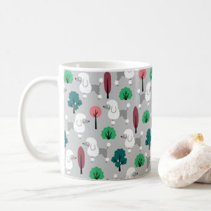 Poodle in the park coffee mug