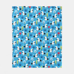 Poodle in the park fleece blanket