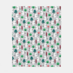 Poodle in the park fleece blanket