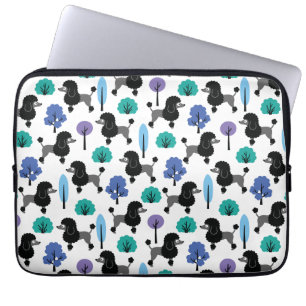 Poodle in the park laptop sleeve