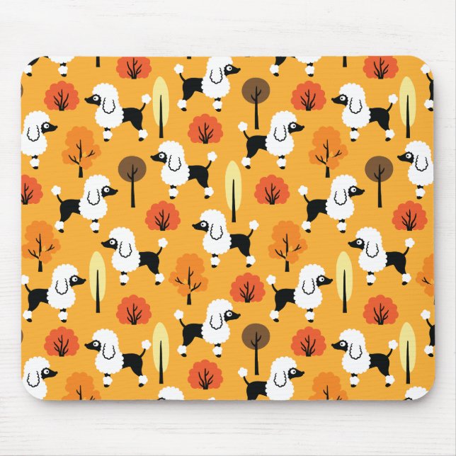 Poodle in the park mouse pad (Front)