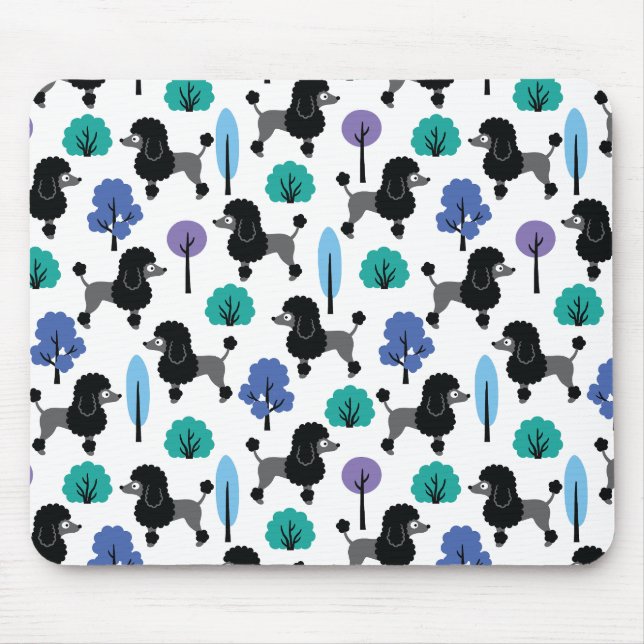 Poodle in the park mouse pad (Front)