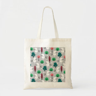Poodle in the park tote bag