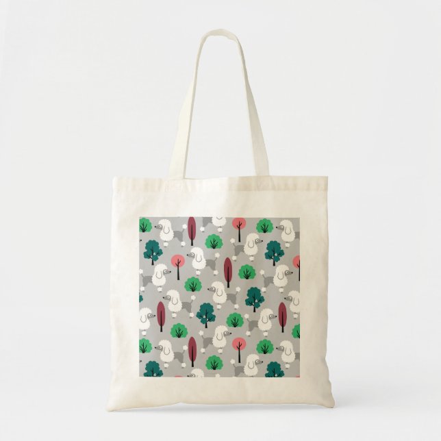 Poodle in the park tote bag (Front)