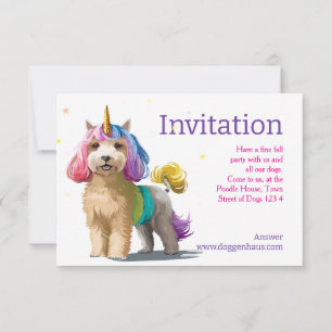 Poodle Invitations