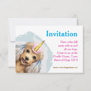 Poodle Invitations
