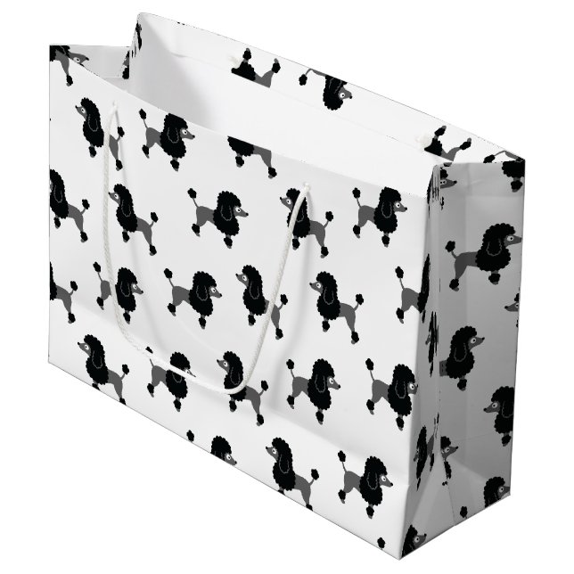 Poodle Large Gift Bag (Front Angled)