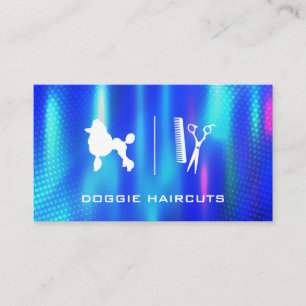Poodle Logo   Grooming Business Card