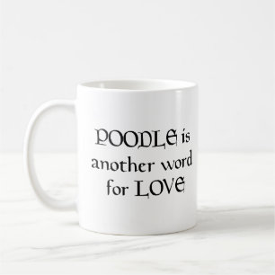 Poodle love coffee mug