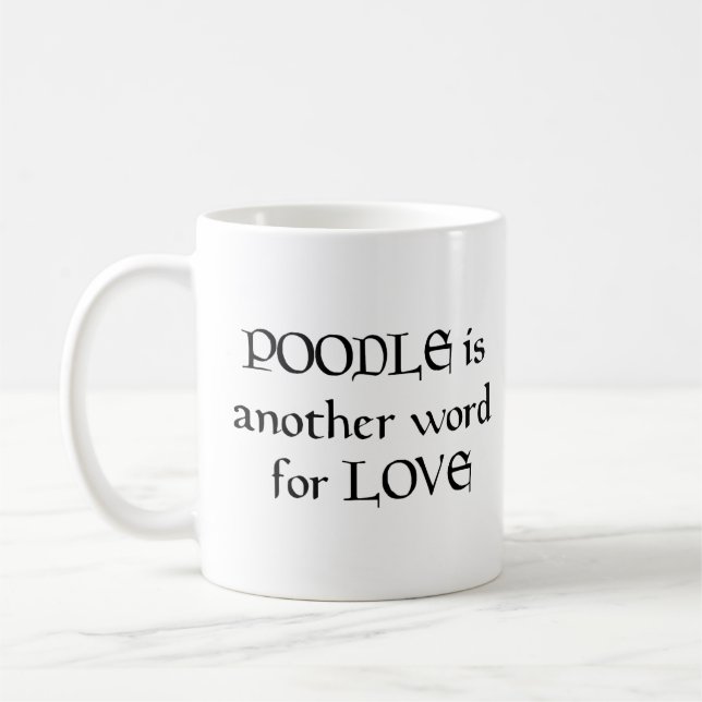 Poodle love  coffee mug (Left)