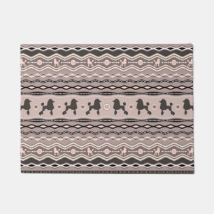 Poodle Love - Decorative Pattern in pastels Doormat