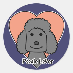 Poodle Lover Classic Round Sticker