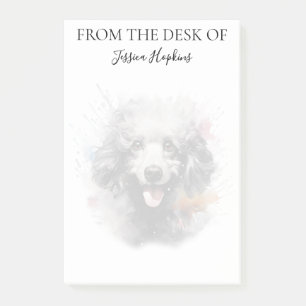 Poodle Lover Monogrammed Dog Post-it Notes