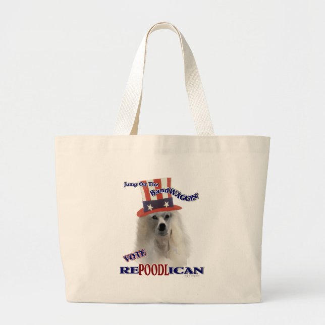 POODLE Lovers Gifts Large Tote Bag (Front)