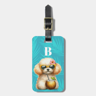 Poodle Luggage Tag