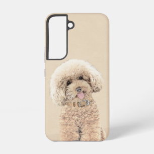 Poodle Miniature Toy Apricot Cream Brown Dog Art Samsung Galaxy Case