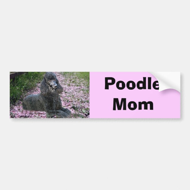 Poodle Mom Bumper Sticker (Front)
