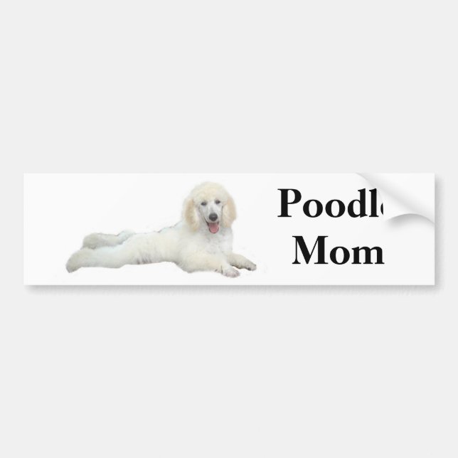 Poodle Mom Bumper Sticker (Front)