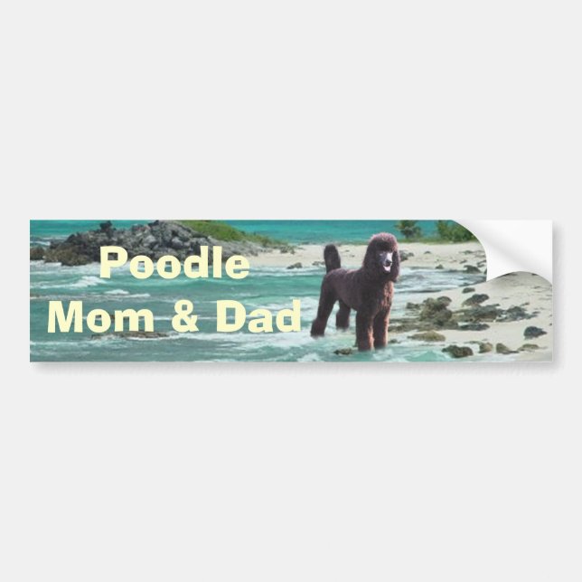 Poodle Mom & Dad Bumper Sticker (Front)