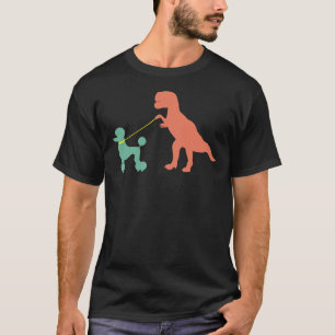 poodle mom Dinosaur cute poodle dog lover     T-Shirt