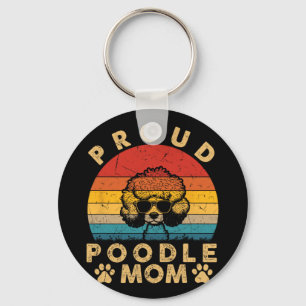 Poodle Mom Gifts I Love My Dog Mom Mama Mothers Da Keychain
