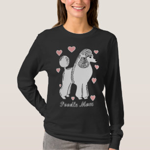Poodle Mom In Pink And White Fitted Scoop T-Shirt