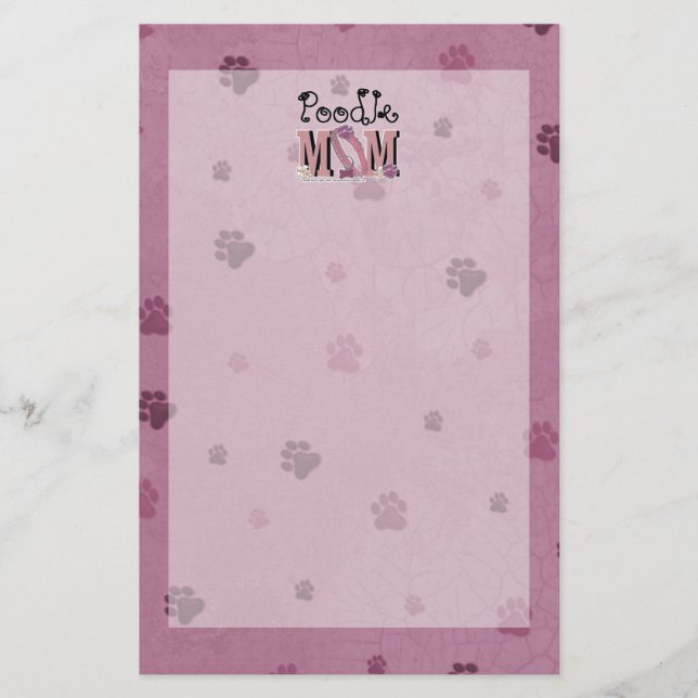 Poodle MOM Stationery (Front)