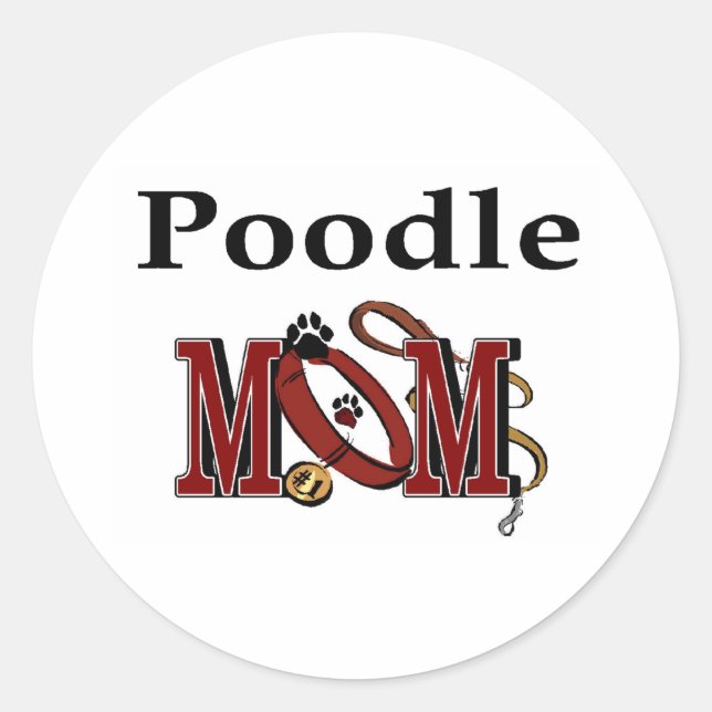 Poodle Mom Sticker (Front)