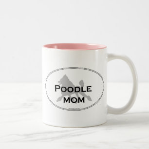 Poodle Mom Two-Tone Coffee Mug