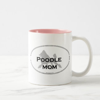 Poodle Mom Two-Tone Coffee Mug